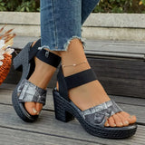 2026 New Women Wedge Sandals Fashion High Heel Peep Toe Sandals Platform Shoes Ladies Thick Sole Shoes Zapatillas Mujer