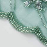 Women Sleeveless Spaghetti Strap Sheer Camisole Fashion Beaded Sequin Butterfly Cami Tops Summer Crop Tops
