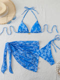 Halter Triangle String Bikinis 2026 Women Sexy Printed Swimsuit 3 Pieces Swimwear Female Bathers Bathing Swimming Swim Suit
