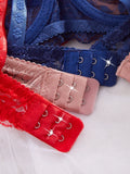 3pcs/Set Women's Sexy Lace Underwire Push Up Bra Women's Underwear Set