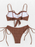 Wrinkled Underwried Bikinis 2026 Knotted Bikini Women Swimwear Female Swimsuit Two-pieces Bikini Set Push Up Bathing Suit Swim