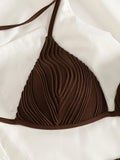 ZTVitality Sexy Solid 2 Piece Bikini 2026 New Arrival Padded Bra Bandage Halter Swimsuit Women Swimwear Summer Beachwear Biquini