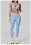 Breathable Quick Drying Yoga Set for Women Beauty Back Sports Bra High Waist Leggings Fitness Suit Outwear Gym Running Tracksuit