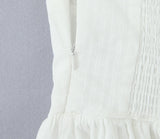 White Lace Dress Women Strapless Sleeveless Short Summer Dress Corset Cotton Mini Beach Casual Vestidos Party Dress 2025