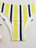 High Waist Bikini 2026 Women Strappy Swimsuit Sexy Striped Swimwear Female Bathers Bathing Swimming Swim Suit Summer Beachwear
