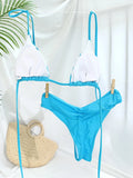 Miyouj Glitter Fabric Bikinis 2026 Sexy Bikini Set Folds Swimsuit Female Halter Bathing Suit Women Swimwear New Beachwear
