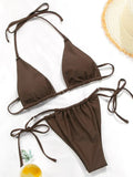 2025 Polka Dot Mini Micro String Bikini Women Swimsuit Female Bikinis Brazilian Swimwear Two Pieces Bikini Set Bathing Suit Swim