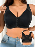 Front button plus size bra easy to put on and take off comfortable bra gathering and lifting casual oversized underwear MR3441