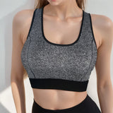 Women Racerback Sports Bra Seamless High Impact Support Fitness Yoga Brassiere Shockproof Workout Running Gym Underwear Bralette