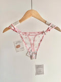 French Style Lace Underwear Set | Sexy Dotted Mesh Bra & Thong for Large Bust, Ultra Thin Slimming Anti Sag Lingerie MOYISU S-XL