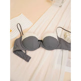 Women's Pure Sensual Lace Lingerie Set, Summer Thin Bralette Small Breasts Gather Push Up No Empty Cup Beautiful Bra Cover Set