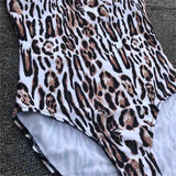 Sexy Leopard Printed One Piece Swimsuit Women Swimwear Female 2026 Bather Bathing Suit Swim Wear Monokini Bodysuit Lady V870