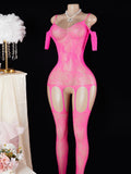 One Piece Open Bra Crotchless Underwear For Sex Lace Transparent Sexy Lingerie Plus Size Bodysuit Babydoll Dress Erotic Costumes
