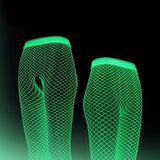 Stockings Women Lingerie Tights Party Sexy Fluorescent Socks High Stretch  Cosplay Long Socks Summer Ultra Thin Fishnet Sock