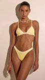 Fashion Contrast Lace Triangle Biquini Women's Swimwear Sexy Lady Low Waist Bikini Swimsuit Elegant Mujer Bathing Suit Beachwear
