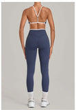 Women's Seamless Yoga Sets Sports Fitness Gym Sleeveless Vest Hip-lifting Slim Fit Pants Suits Running Training Workout Sets