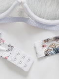 2-Pieces High quality Women's Flower Printed Bra Underwear Set Women's Autumn/Winter New Underwear Underwear Underwear A2173