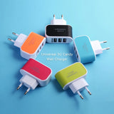 USB Charger 3 Ports 5V2A Travel Wall Power Adapter Charging For iPhone Xiaomi Samsung HTC Huawei Nylon Braided Micro USB Cable