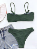Bikini 2026 Sexy Solid Swimwear Swimsuit Women Bikinis Set Bathing Suit Beach Bikini Female Black/Green Stroje Kapielowe Damskie