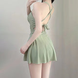 Summer New Women's One-piece Swimsuit, with Exposed Back, Slim and Sexy, Collection of Fairy Style Hot Spring Swimsuits