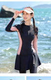 Split Swimsuit Women's Four Piece Sports Slimming Diving Beach Surfing Conservative Sun Protection Long Sleeved Swimsuit Set