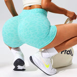 Trendy Sexy Leopard Women Yoga Shorts Seamless Sportswear Woman Gym Workout Shorts Fitness High Waist Tummy Control Leggings