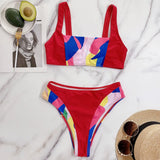 2026 Sexy Bikini Women Push Up Swimwear Swimsuit High Waist Multicolor Patchwork Bikinis Set Bathing Suit Beach Bikini Female