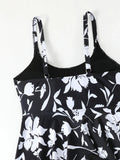 Strappy Printed Tankini 2026 Large Plus Size Swimsuit Women Shorts Swimwear Female Beach Wear Bathers Bathing Swimming Swim Suit