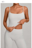 GYM Tank Top With Built In Bra women's Yoga clothing running Square Neck fitness vest beautiful back sports Workout