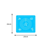 Silicone Non-stick Baking Mat with Scale - Anti-slip Kneading Pad for Dough, Pastry, Bread, Cake, Dumplings