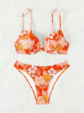 Strappy Underwire Bikinis 2025 Printed Floral Swimwear Female Sexy Swimsuit Women Bathers Bathing Swimming Swim Suit Beachwear