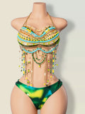 Body Chain Acrylic Beads With Swimsuits Bikinis Beach Vaction Pool Party Casaul Style Bikini For Woman Charming Pure Desire ZS1T