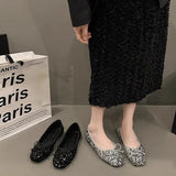 Fashion Silver Bling Low Top Single Shoes for Women New Low Heels Bow-Knot Single Shoes Ladies Hot Sale Plu Size Shoes Mujer