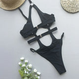 New 2026 Women One-piece Suit Swimwear Sexy Hollow Out Backless Swimwear High Waist Slim Bodysuit Beachwear Irregular Nightwear