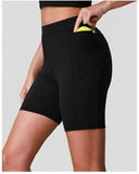 Naked High Waisted Yoga Shorts Women Quick Drying Side Pocket Cycling Pants Outdoor Abdominal and Hip Lifting Sports Shorts
