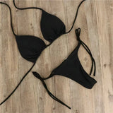 2026 Multicolor Textured Adjustable Tie Side Push Up Sexy Bikini Padded Swimwear For Women Beach Bathing Suit