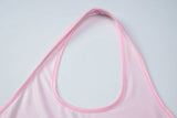 FDYOUI 2026 Summer Flower Print Pink Tank Tops for Women Casual Sexy Backless Crop Top Girls Sleeveless T-shirt Y2K Streetwear