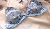French Niche Lingerie Set Embroidered Mesh Triangle Cup Wireless Bralette Retro Thin Sexy Comfort Bra Australia MOYISU Sexy Bra