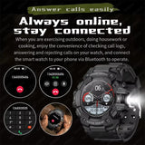 2026 Rugged Sports Smart Watch Bluetooth Calls Colorful Waterproof Military Smartwatches with Flashlight SOS COMPASS for Phone