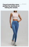 Women's Yoga Tank Top Highly Stretchy, Slightly High-Neck Sports Bra with Built-In Cups Lifts and Shapes The Bust Sexy Fitness