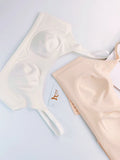 Trim T-Shirt Bra Women's Ultra Thin Wirefree Low Cut Support Seamless Invisible Cover Autumn Slimming Large Chest Comfort S-2XL
