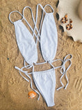 DEKA Women's New Thong One-piece Swimsuit Sexy Tight Backless Lace-up Swimsuit Brazilian Beach Swimsuit Extreme Micro Bikini