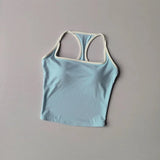 Women's Cross-Back Yoga Sports Vest One-Piece Cup Versatile Training Fitness Bra Colorful Fitness Clothing for Active Women