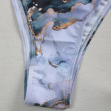 2026 Marble Printed Micro String Bikini Women Swimsuit Female Swimwear Two Pieces Bikini Set Tie Side Bather Bathing Suit Swim