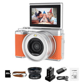 18X 80MP Digital Camera Flip Screen Front Rear Dual Lens Selfie Vlog Camcorder 4K Camera For Livestream Wide Angle Macro Lens