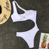 2026 Asymmetric One Shoulder Women Swimwear One Piece Swimsuit Female Monokini Bather High Cut Out Bathing Suit Swim Bodysuit