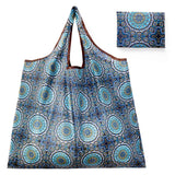 BIG Eco-Friendly Folding Shopping Bag Reusable Portable Shoulder Handbag for Travel Grocery Fashion Pocket Tote