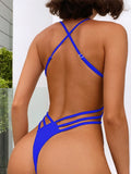 Sexy Backless Bikinis One Piece Swimsuit Bandage Bikini Thong Swimsuit Swimwear Biquini Conjunto De Bikini Tankini Beachwear