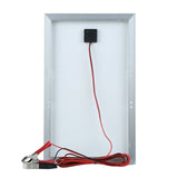 30W D C 12V/18V Solar Panel Kit Set with Alligator Clip/ IP65 Water Resistance for Home Indoor Outdoor Use Portable