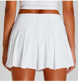 Fitness Tennis Short Skirts Women's Quick Cooling Sensation Sunscreen Pleated Skirt Outdoor UV Resistant Dance Golf Yoga Clothes